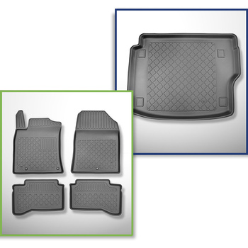 Conjunto de alfombrilla para maletero y alfombrillas para el interior del coche TPE para: Kia XCeed Plug-in Hybrid Crossover (02.2020-....)