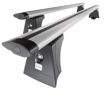 Portaequipajes de techo adecuadas para Toyota RAV4 V SUV (2019-....) - baca plata para coche - barras para techo de coche - railing integrado - aluminio