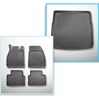 Conjunto de alfombrilla para maletero y alfombrillas para el interior del coche TPE para: Opel Insignia A Sports Tourer (01.2009-08.2017)