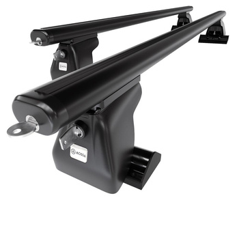 Portaequipajes de techo adecuadas para Volkswagen California T5 Furgoneta (2003-2009) - baca negra para coche - barras para techo de coche - perfil en T - aluminio