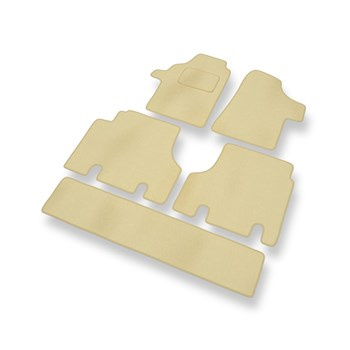 Alfombrillas de Velour adecuadas para Mercedes-Benz Viano Furgoneta (2003-2014) - alfombras para coche - Premium color beige