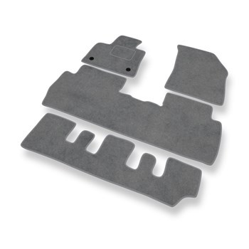 Alfombrillas de Velour adecuadas para Peugeot 5008 SUV (2017-2024) 7-plazas - alfombras para coche - Premium color gris