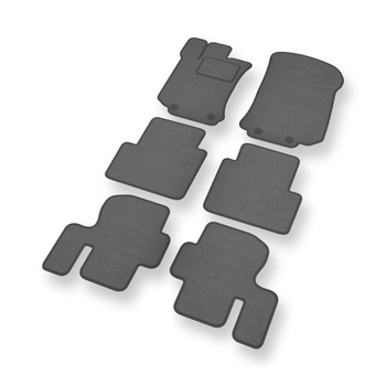 Alfombrillas de Velour adecuadas para Mercedes-Benz Classe R W251 Furgoneta (2005-2012) - alfombras para coche - Premium color gris