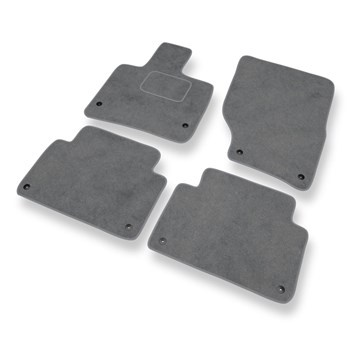 Alfombrillas de Velour adecuadas para Audi Q7 I SUV (2005-2015) - alfombras para coche - Premium color gris