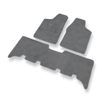 Alfombrillas de Velour adecuadas para Opel Frontera A, B SUV (1992-2004) - alfombras para coche - Premium color gris