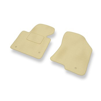Alfombrillas de Velour adecuadas para Kia Carens IV Monovolumen (2013-2019) - alfombras para coche - Premium color beige
