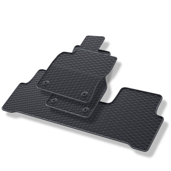 Alfombrillas de goma adecuadas para Volkswagen Touran III (2015-....) - alfombras para coche - negro