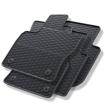 Alfombrillas de goma adecuadas para Volkswagen Tiguan Allspace SUV (2017-....) - alfombras para coche - negro - 4 unidades