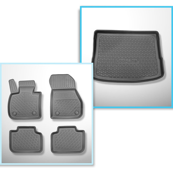 Conjunto de alfombrilla para maletero y alfombrillas para el interior del coche TPE para: BMW 2 U06 Active Tourer (11.2021-....) - banqueta trasera deslizable (delante-detrás)
