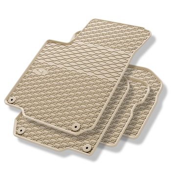 Alfombrillas de goma adecuadas para Volkswagen Golf IV Hatchback, Cabrio, Variant (1997-2006) - alfombras para coche - beige - 4 unidades