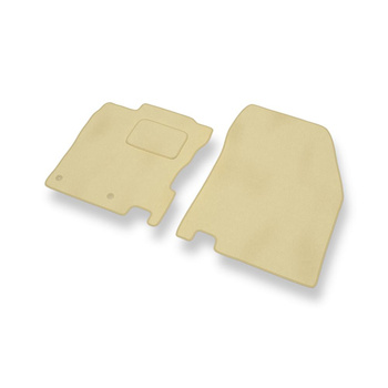 Alfombrillas de Velour adecuadas para Nissan Qashqai II Crossover (2013-2021) - alfombras para coche - Premium color beige