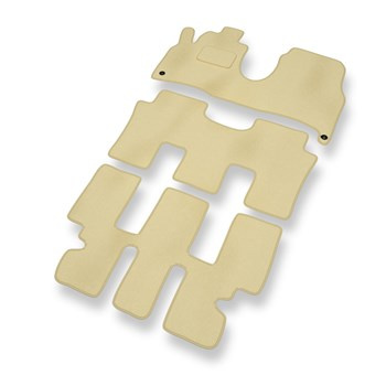 Alfombrillas de Velour adecuadas para Citroen C8 Monovolumen (2002-2014) - alfombras para coche - Premium color beige