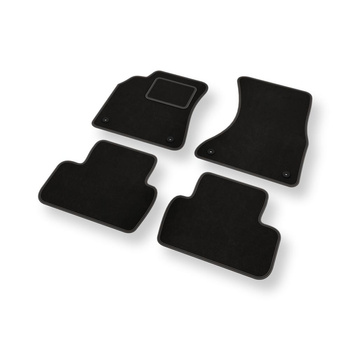 Alfombrillas de Velour adecuadas para Seat Exeo Berlina (2008-2013) - alfombras para coche - Premium color negro