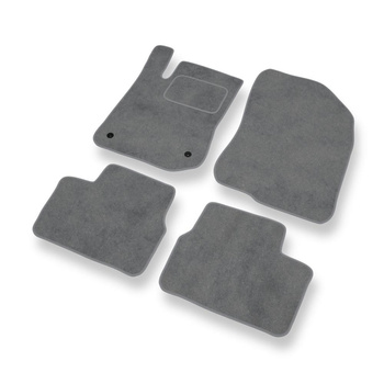 Alfombrillas de Velour adecuadas para Peugeot 208 Hatchback (2012-2019) - alfombras para coche - Premium color gris