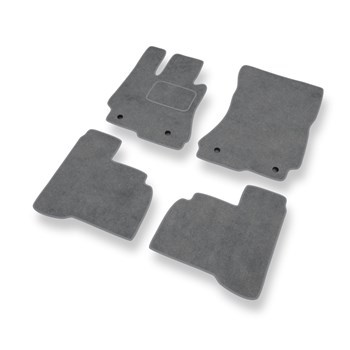 Alfombrillas de Velour adecuadas para Mercedes-Benz Classe S W221 Coupé, Berlina (2006-2013) versión larga - alfombras para coche - Premium color gris