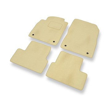 Alfombrillas de Velour adecuadas para Opel Astra J Hatchback, Berlina, Sports Tourer (2009-2019) - alfombras para coche - Premium color beige