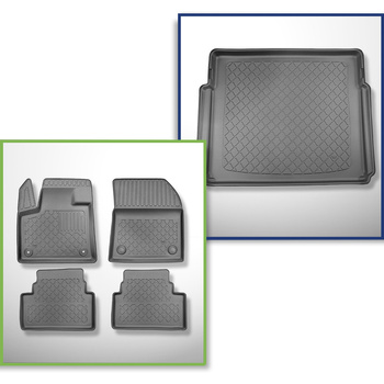Conjunto de alfombrilla para maletero y alfombrillas para el interior del coche TPE para: Citroen C5 Aircross Plug-in Hybrid SUV (01.2020-....)