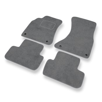 Alfombrillas de Velour adecuadas para Audi A5 I 8T Coupé, Cabrio (2007-2016) 3 puertas - alfombras para coche - Premium color gris