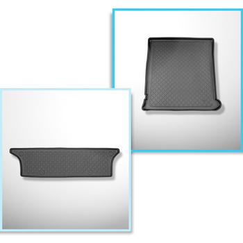 Conjunto de alfombrilla para maletero y alfombrillas para el interior del coche TPE para: Seat Alhambra I Furgonetaeta (1995-08.2010) - 7 plazas; tercera fila de asientos extraída