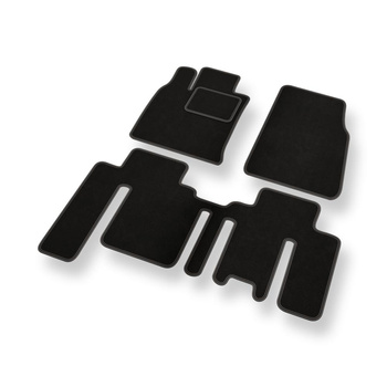Alfombrillas de Velour adecuadas para Mazda CX-9 SUV (2006-2015) - alfombras para coche - Premium color negro