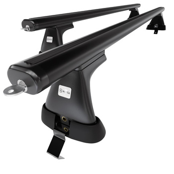 Portaequipajes de techo adecuadas para Ford Focus mk III Hatchback (2011-2018) - baca negra para coche - barras para techo de coche - sin puntos de montaje - aluminio