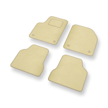Alfombrillas de Velour adecuadas para Jeep Cherokee V SUV (2014-2020) - alfombras para coche - Premium color beige