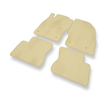 Alfombrillas de Velour adecuadas para Opel Adam Hatchback (2013-2019) - alfombras para coche - Premium color beige
