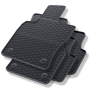 Alfombrillas de goma adecuadas para Audi Q3 II SUV (2018-....) - alfombras para coche - negro - 4 unidades