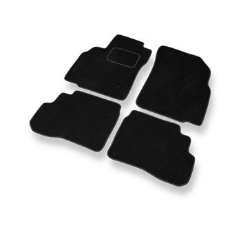 Alfombrillas de Velour adecuadas para Opel Karl Hatchback (2015-2019) - alfombras para coche - Premium color negro