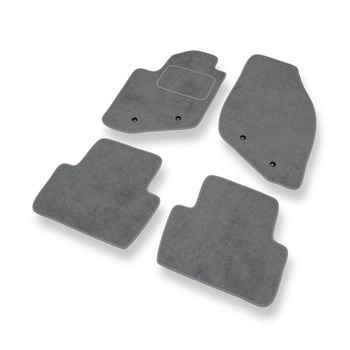 Alfombrillas de Velour adecuadas para Volvo V70 II Familiar (2000-2007) - alfombras para coche - Premium color gris