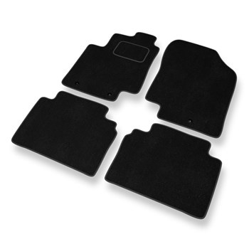 Alfombrillas de Velour adecuadas para Kia Rio III Hatchback, Berlina (2011-2016) - alfombras para coche - Premium color negro