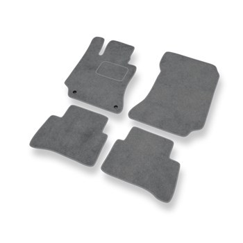 Alfombrillas de Velour adecuadas para Mercedes-Benz Classe E W212 Familiar, Berlina (2009-2016) - alfombras para coche - Premium color gris