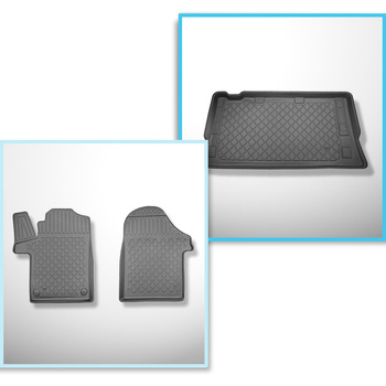 Conjunto de alfombrilla para maletero y alfombrillas para el interior del coche TPE para: Mercedes-Benz Vito W447 Tourer (10.2014-....) - tras la tercera fila de asientos; versión larga (distancia entre ejes 3.200 mm, longitud del coche 5.140 mm)