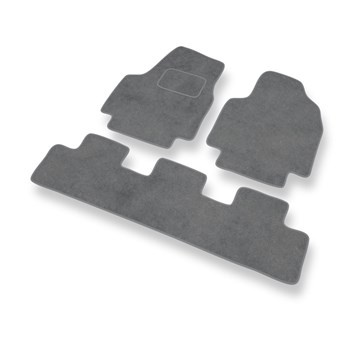 Alfombrillas de Velour adecuadas para Peugeot Expert I Furgoneta (1995-2007) - alfombras para coche - Premium color gris