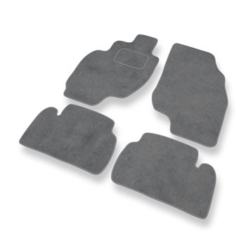 Alfombrillas de Velour adecuadas para Hyundai Coupe II Coupé (1999-2002) - alfombras para coche - Premium color gris