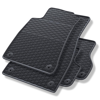 Alfombrillas de goma adecuadas para Audi A4 B9 Avant, Berlina (2015-2023) - alfombras para coche - negro - 4 unidades