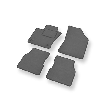 Alfombrillas de Velour adecuadas para Jeep Compass II SUV (2016-....) - alfombras para coche - Premium color gris