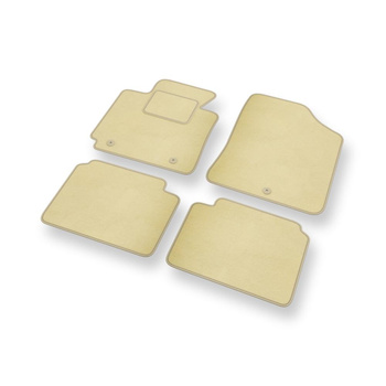Alfombrillas de Velour adecuadas para Hyundai Veloster Coupé (2011-2018) - alfombras para coche - Premium color beige