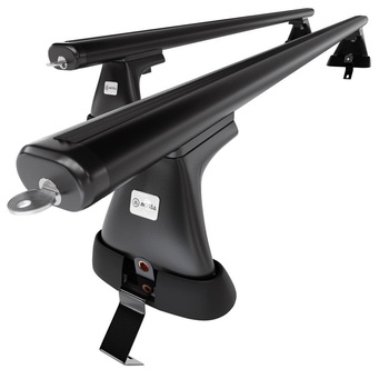 Portaequipajes de techo adecuadas para Opel Insignia Grand Sport (2017-2022) - baca negra para coche - barras para techo de coche - sin puntos de montaje - aluminio