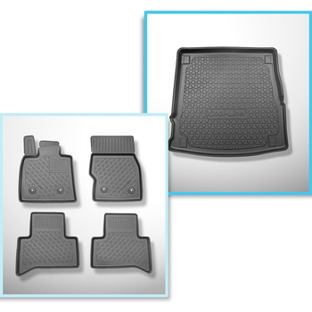 Conjunto de alfombrilla para maletero y alfombrillas para el interior del coche TPE para: Alfa Romeo Stelvio 949 SUV (01.2017-....) - con subwoofer