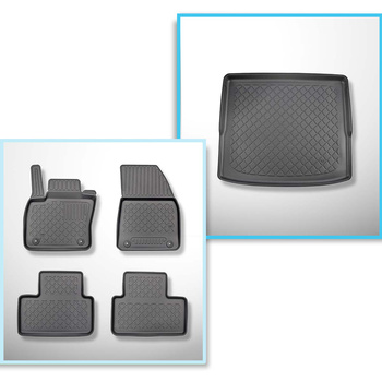 Conjunto de alfombrilla para maletero y alfombrillas para el interior del coche TPE para: Volvo XC40 SUV (03.2018-....)