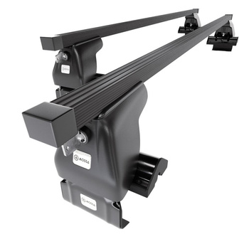 Portaequipajes de techo adecuadas para Skoda Citigo Hatchback (2012-2019) - baca negra para coche - barras para techo de coche - sin puntos de montaje - acero