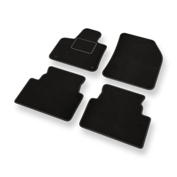 Alfombrillas de Velour adecuadas para Citroen C5 Aircross SUV (2017-....) - alfombras para coche - Premium color negro