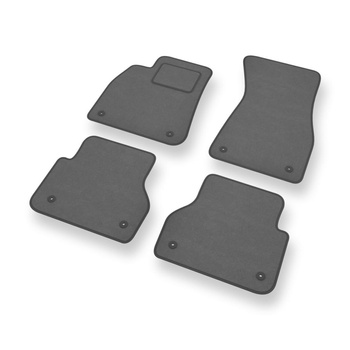 Alfombrillas de Velour adecuadas para Audi A6 V C8 Berlina, Avant (2018-....) - alfombras para coche - Premium color gris