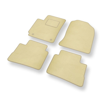 Alfombrillas de Velour adecuadas para Hyundai Kona Crossover (2017-2023) - alfombras para coche - Premium color beige