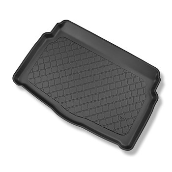 Alfombra para maletero adecuada para Volkswagen Golf VIII Hatchback (12.2019-....) - Protector maletero - Alfombrilla maletero antideslizante - parte inferior del maletero; piso móvil en la posición más baja; con rueda de repuesto provisional o kit de rep