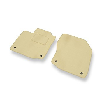 Alfombrillas de Velour adecuadas para Honda Civic IX Coupé, Hatchback, Berlina, Tourer (2012-2017) 3 puertas, 5 puertas - alfombras para coche - Premium color beige