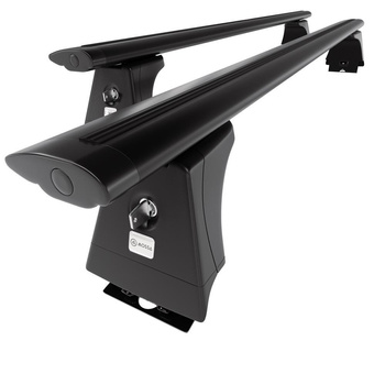 Portaequipajes de techo adecuadas para Iveco Daily III, IV, V, VI Furgoneta (2000-....) - baca negra para coche - barras para techo de coche - puntos de montaje - aluminio