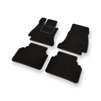 Alfombrillas de Velour adecuadas para Mercedes-Benz Classe E W213 Coupé, Berlina, Familiar (2016-2023) - alfombras para coche - Premium color negro