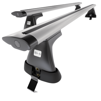 Portaequipajes de techo adecuadas para Ford Focus IV Hatchback (2019-....) - baca plata para coche - barras para techo de coche - sin puntos de montaje - aluminio